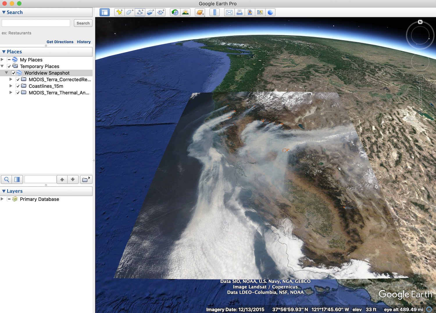 Google Earth Pro, Worldview KMZ